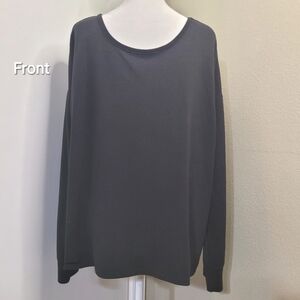 Danskin Now LongSleeves Black Womens Hi-Low Blouse, XL